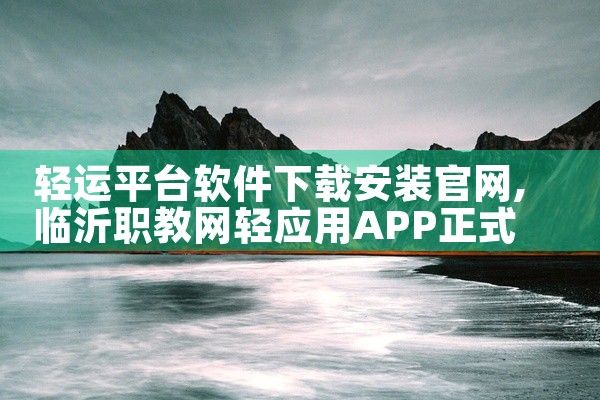 轻运平台软件下载安装官网