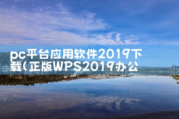 pc平台应用软件2019下载